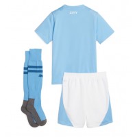 Otroški Nogometni dresi Manchester City Domači 2023-24 Kratek Rokav (+ Kratke hlače)